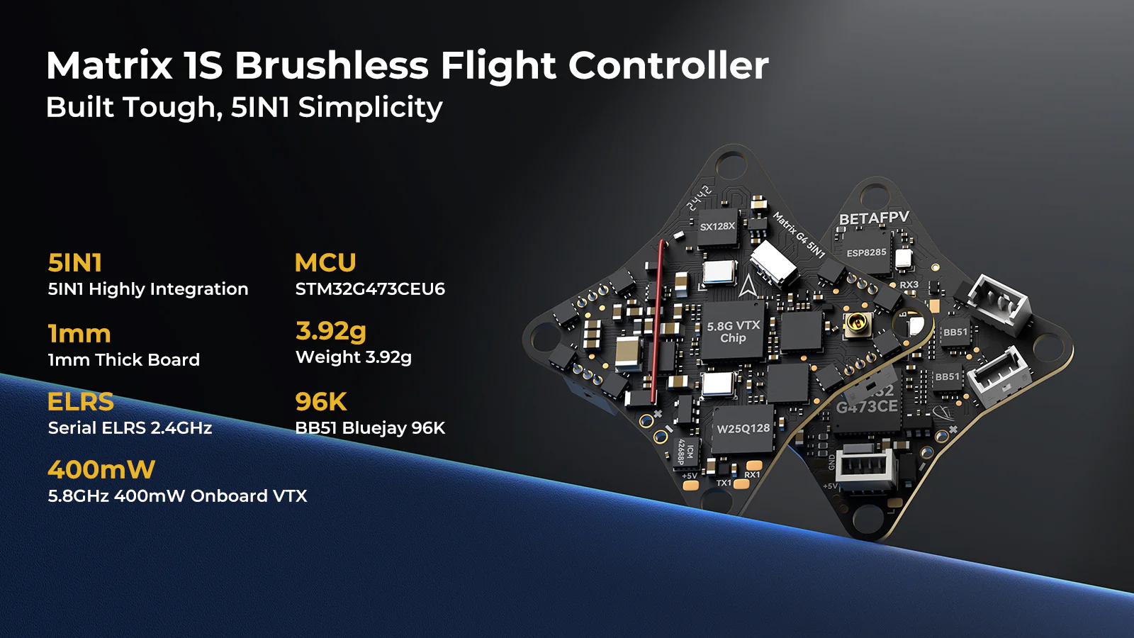 BetaFPV Matrix 1S Brushless Flight Controller (5IN1)